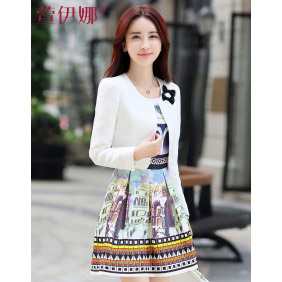 Xuanina Spring 2016 Women's Two piece Slim Slim A-line Dress Elegant Versatile Set Dress Fashion New